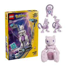 Mewtwo LEGO® Pokémon™ SMART Play™ Set, Plush & Stickers Bundle