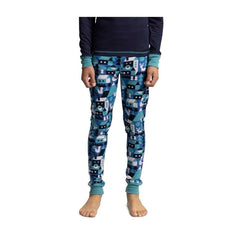 Winter Village Blue & Black Pajama Pants - Youth