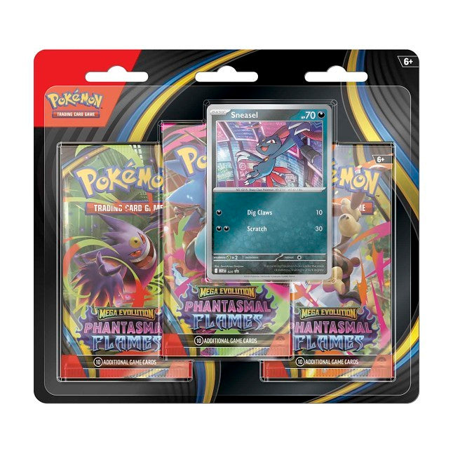Pokémon TCG: Mega Evolution-Phantasmal Flames 3 Booster Packs & Sneasel Promo Card