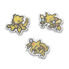 Abra, Kadabra & Alakazam Pokémon Pixel Pins (3-Pack)