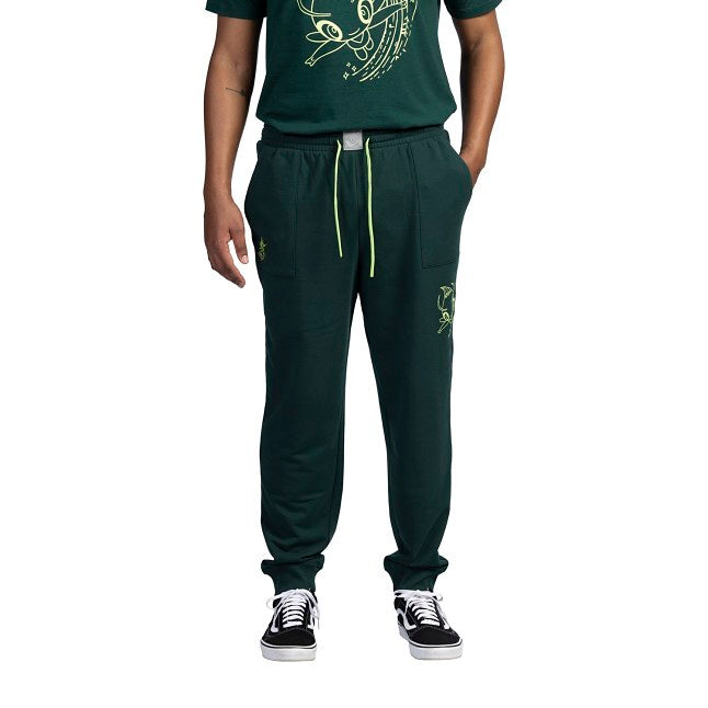 Celebi Pokémon Lounge Green Fleece Jogger Pants - Men