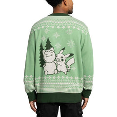 Pikachu Pokémon Holiday Green Cardigan - Adult
