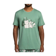Pikachu Pokémon Holiday Green Sleep Top - Men