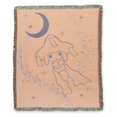 Jirachi Sleep Teal Jacquard Throw Blanket
