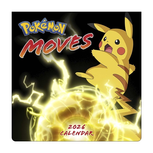 Pokémon Moves 2026 Wall Calendar
