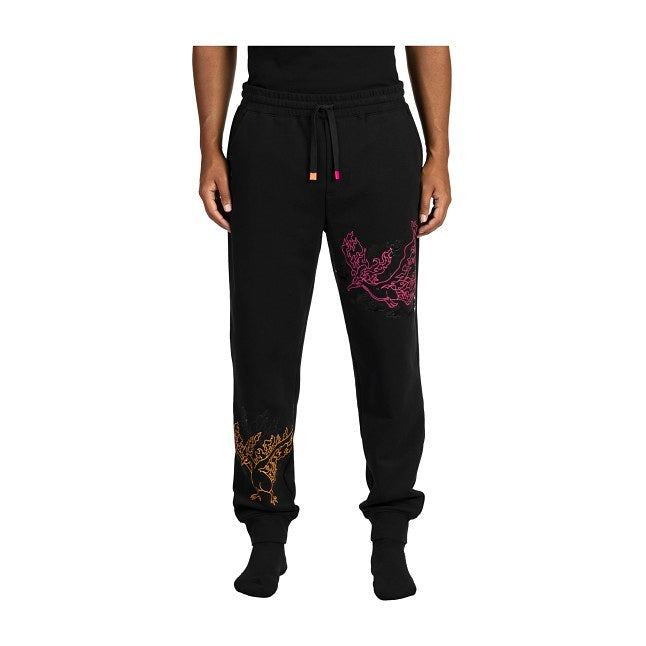 Moltres & Galarian Moltres Black Fleece Jogger Pants - Adult
