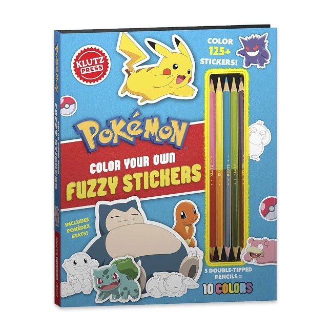 Pokémon Color Your Own Fuzzy Stickers