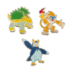 Grotle, Monferno & Prinplup Pokémon Pins (3-Pack)