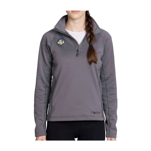 Outdoors with Pokémon Middle Fork Gray Quarter-Zip Fleece Pullover Sweatshirt by Outdoor Research - Women