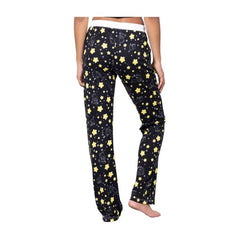 Pikachu & Teddiursa Black & Yellow Lounge Pants - Women