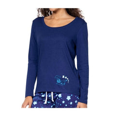 Pikachu Blue Relaxed Fit Scoop Neck Long-Sleeve T-Shirt - Women
