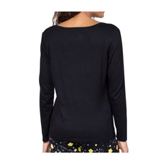 Pikachu Black Relaxed Fit Scoop Neck Long-Sleeve T-Shirt - Women