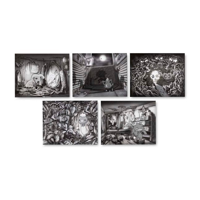 Pokémon Center × Vic Lee: Pokémon Scary Stories Posters (5-Pack)