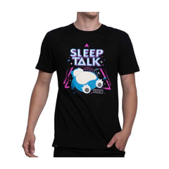 Snorlax Pokémon Greatest Hits Black Relaxed Fit Crew Neck T-Shirt - Adult