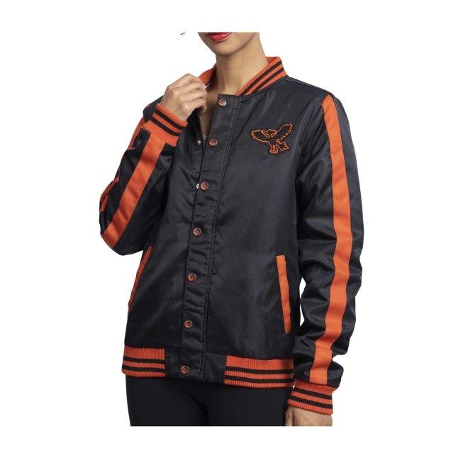 Moltres Pokémon Jackets Black Insulated Snap-Down Jacket - Adult
