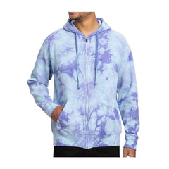 Charmander, Charmeleon & Charizard Pokémon Take Flight Blue Tie-Dye Zip-Up Hoodie - Adult