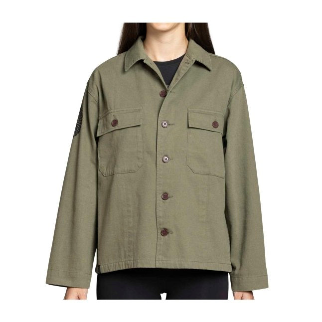 Pikachu, Shiinotic & Friends Pokémon Nature: Fall Green Utility Jacket - Women