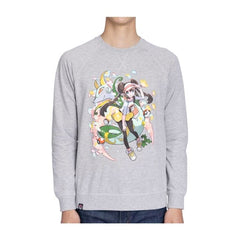 Rosa Pokémon Trainers Heather Gray French Terry Crew Neck Sweatshirt - Adult