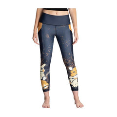 Dedenne & Mimikyu Black 7/8 Length Leggings - Adult