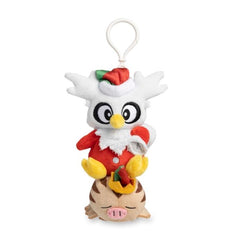 Delibird & Swinub Pokémon Holiday Workshop Plush Key Chain - 7 In.