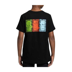 Sprigatito, Fuecoco & Quaxly Black Relaxed Fit Crew Neck T-Shirt - Youth