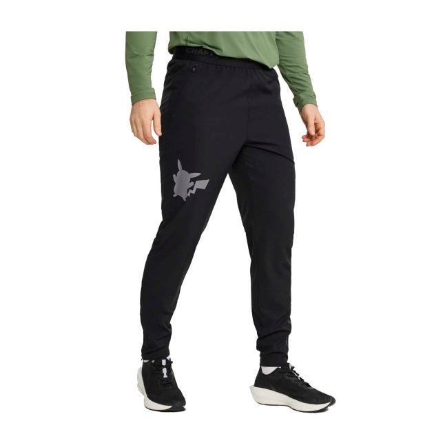 Pokémon Center × Craft: Pikachu Essence Black Perforated Pants - Men