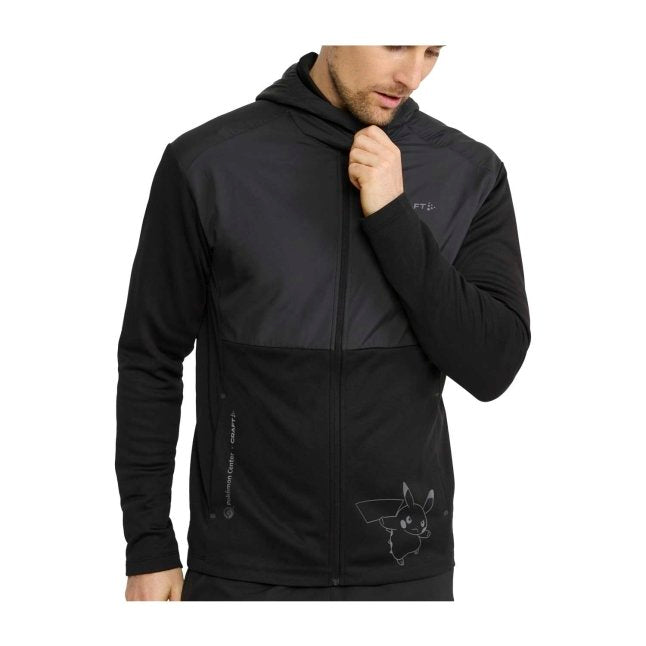 Pokémon Center × Craft: Pikachu Essence Black Jersey Hooded Jacket - Men