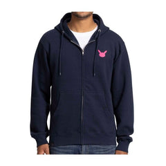 Pikachu Neon Pokémon Active Navy, Pink & Orange Midweight Zip-Up Hoodie - Adult