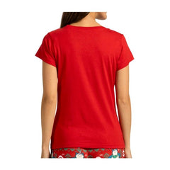 Snorlax Restful in Red Scoop Neck T-Shirt - Women