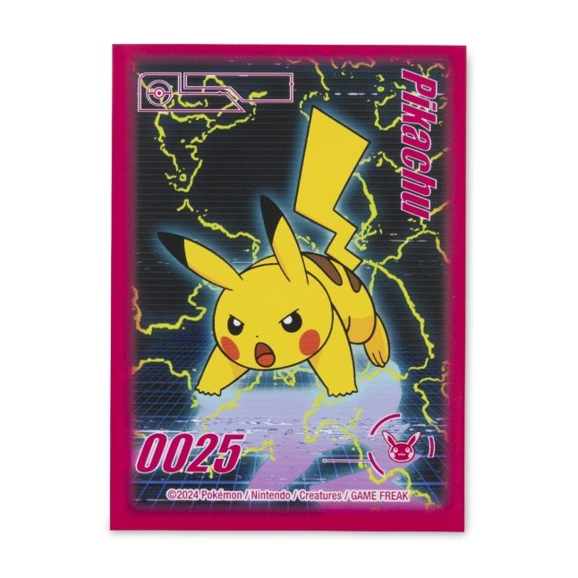 Pokémon TCG: Pikachu Neon Charge Card Sleeves (65 Sleeves)