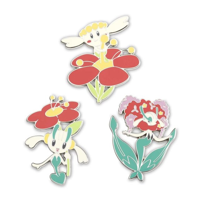 Three-Pin Set: Flabébé, Floette & Florges Pokémon Pins