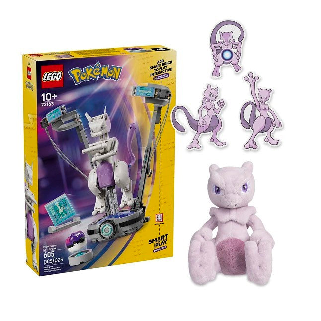 Mewtwo LEGO® Pokémon™ SMART Play™ Set, Plush & Stickers Bundle