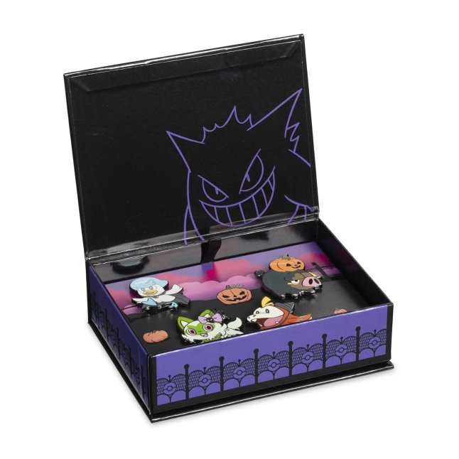 Sprigatito, Fuecoco, Quaxly & Lechonk Pokémon Halloween Pin Box Set (4-Pack)