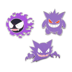 Gastly, Haunter & Gengar Pokémon Pins (3-Pack)