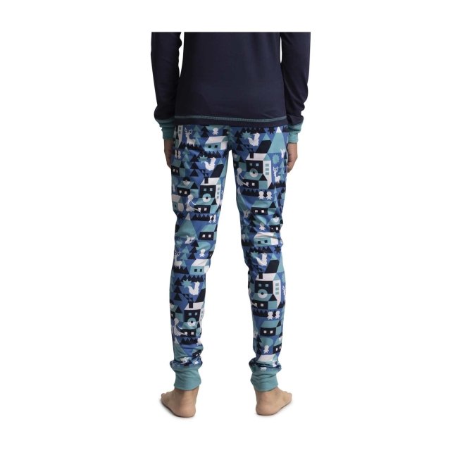 Winter Village Blue & Black Pajama Pants - Youth