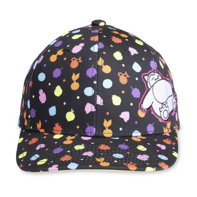 Snorlax Black Baseball Hat (One Size-Adult)
