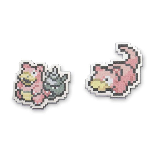 Slowpoke & Slowbro Pokémon Pixel Pins (2-Pack)