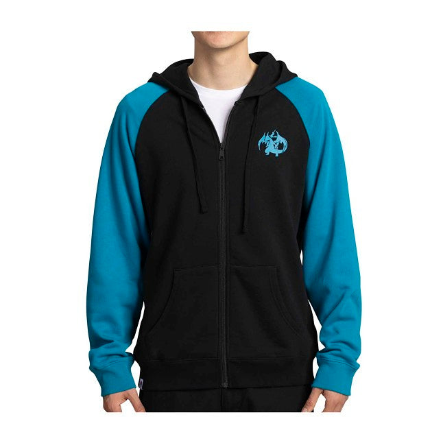 Mega Charizard Y Black Zip-Up Hoodie - Adult