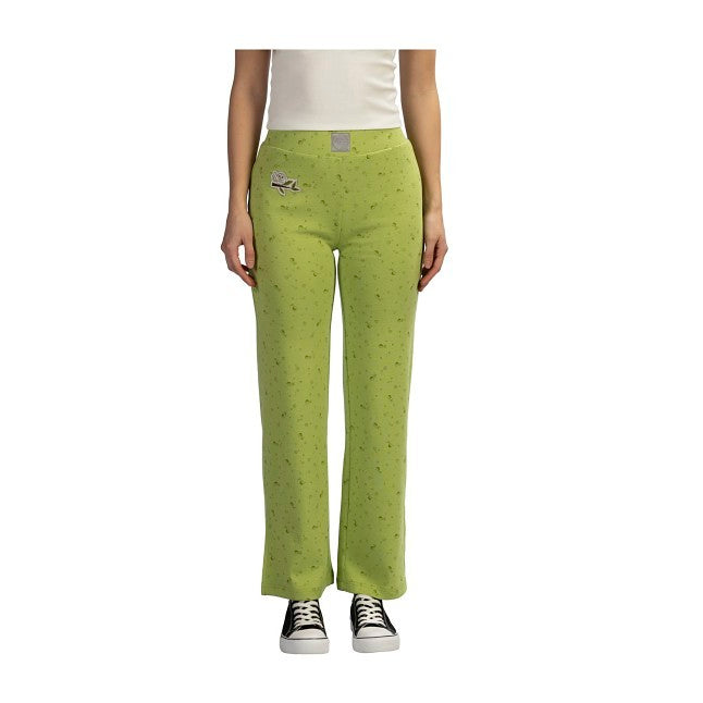 Rowlet Pokémon Lounge Green Straight-Leg Pants - Women