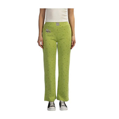 Rowlet Pokémon Lounge Green Straight-Leg Pants - Women