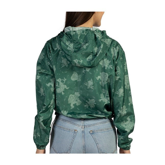 Peaceful Forest Pokémon Lounge Lightweight Hooded Crop Jacket - Women