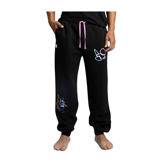 Porygon Nights Lo-Fi Loungewear Black Jogger Pants - Adult