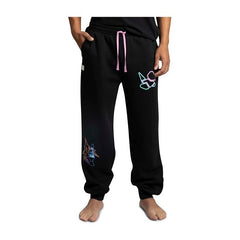 Porygon Nights Lo-Fi Loungewear Black Jogger Pants - Adult