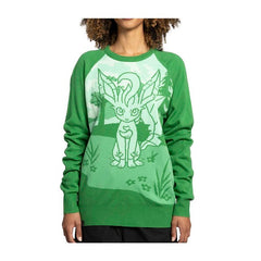 Leafeon Pokémon Holiday Green Sweater - Adult