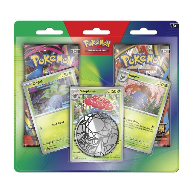 Pokémon TCG: Oddish, Gloom & Vileplume Cards with 2 Booster Packs & Coin