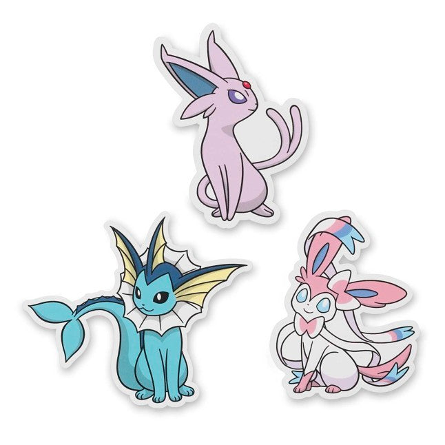 Vaporeon, Espeon & Sylveon Stickers (3-Pack)