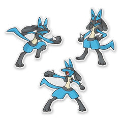 Lucario Stickers (3-Pack)