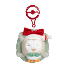 Rowlet Pokémon Holiday Wishes Plush Key Chain