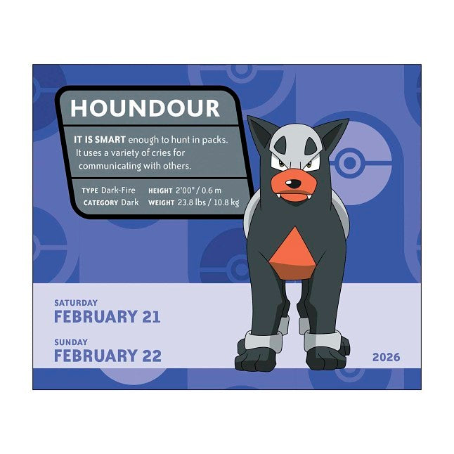 Pokémon 2026 Day-to-Day Calendar
