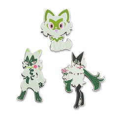 Sprigatito, Floragato & Meowscarada Pokémon Pins (3-Pack)